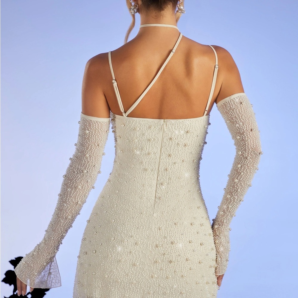 Oh Polly embellished assymetric corset mini dress - Picture 2 of 3
